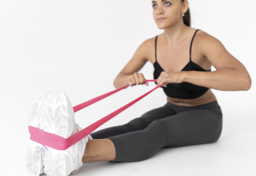 exercise with resistance bands